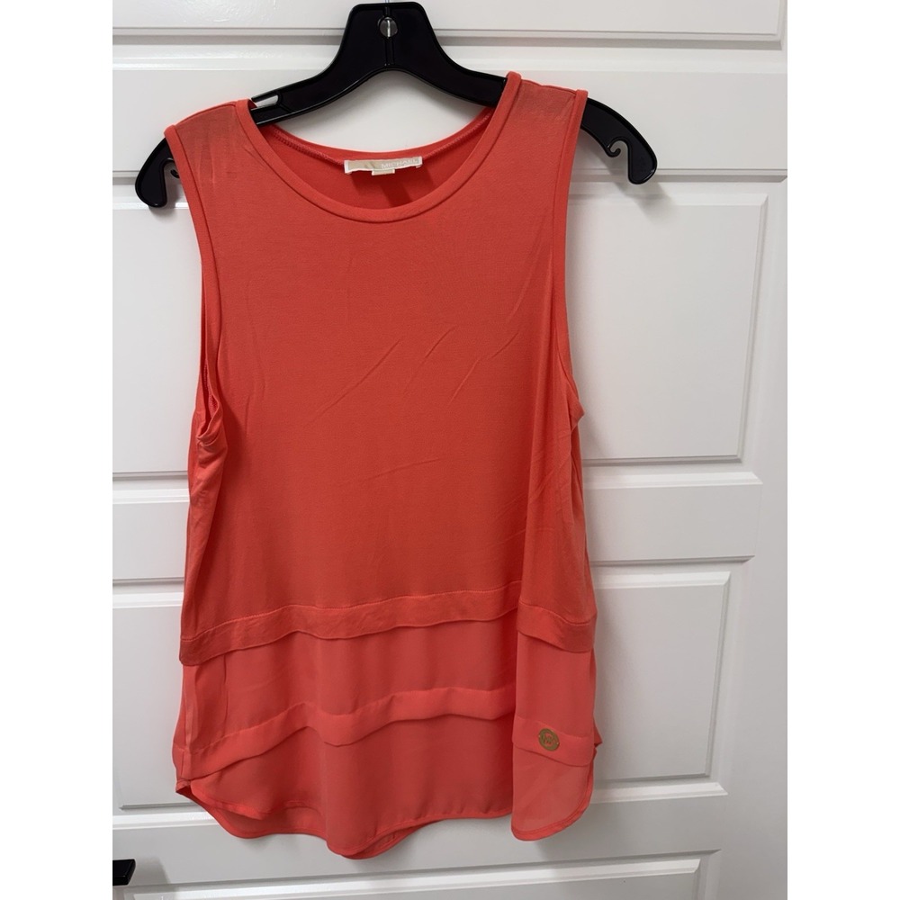 Medium Michael Kors Sleeveless Top Blouse Salmon Color Nice! A12